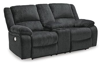 Draycoll Power Reclining Loveseat with Console - Theo's Factory Direct Mattress & Furniture (Columbus, OH)