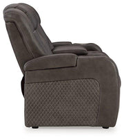 Fyne-Dyme Power Reclining Loveseat with Console - Theo's Factory Direct Mattress & Furniture (Columbus, OH)