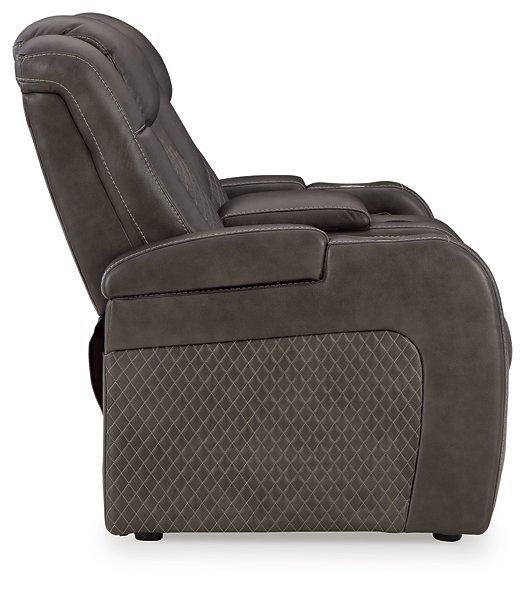 Fyne-Dyme Power Reclining Loveseat with Console - Theo's Factory Direct Mattress & Furniture (Columbus, OH)