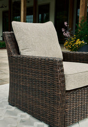 Brook Ranch Outdoor Lounge Chair with Cushion - Theo's Factory Direct Mattress & Furniture (Columbus, OH)