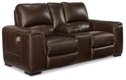 Alessandro Power Reclining Loveseat with Console - Theo's Factory Direct Mattress & Furniture (Columbus, OH)