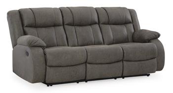 First Base Reclining Sofa - Theo's Factory Direct Mattress & Furniture (Columbus, OH)