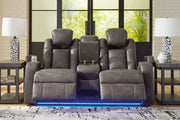 Fyne-Dyme Power Reclining Loveseat with Console - Theo's Factory Direct Mattress & Furniture (Columbus, OH)