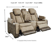 Next-Gen DuraPella Power Reclining Loveseat with Console - Theo's Factory Direct Mattress & Furniture (Columbus, OH)