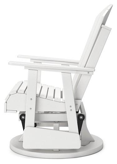 Hyland wave Outdoor Swivel Glider Chair - Theo's Factory Direct Mattress & Furniture (Columbus, OH)