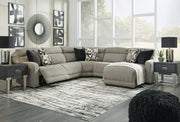 Colleyville Power Reclining Sectional with Chaise - Theo's Factory Direct Mattress & Furniture (Columbus, OH)