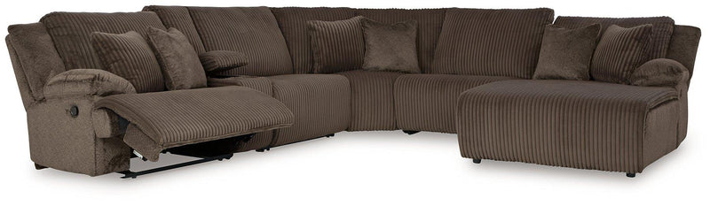 Top Tier Reclining Sectional with Chaise - Theo's Factory Direct Mattress & Furniture (Columbus, OH)