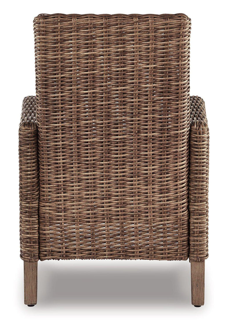 Beachcroft Outdoor Arm Chair with Cushion (Set of 2) - Theo's Factory Direct Mattress & Furniture (Columbus, OH)