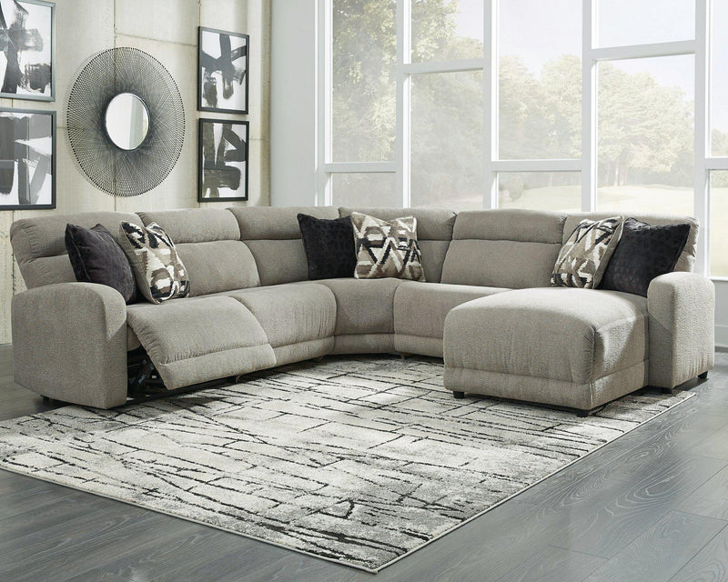 Colleyville Power Reclining Sectional with Chaise - Theo's Factory Direct Mattress & Furniture (Columbus, OH)