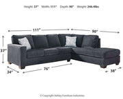 Altari Sectional with Chaise - Theo's Factory Direct Mattress & Furniture (Columbus, OH)