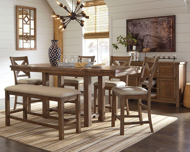 Moriville Counter Height Dining Set - Theo's Factory Direct Mattress & Furniture (Columbus, OH)