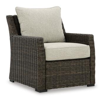 Brook Ranch Outdoor Lounge Chair with Cushion - Theo's Factory Direct Mattress & Furniture (Columbus, OH)