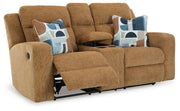 Kanlow Reclining Loveseat with Console - Theo's Factory Direct Mattress & Furniture (Columbus, OH)