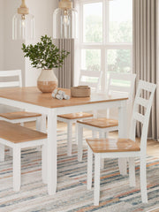 Gesthaven Dining Table with 4 Chairs and Bench (Set of 6) - Theo's Factory Direct Mattress & Furniture (Columbus, OH)