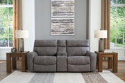 Next-Gen DuraPella Power Reclining Sectional Loveseat with Console - Theo's Factory Direct Mattress & Furniture (Columbus, OH)