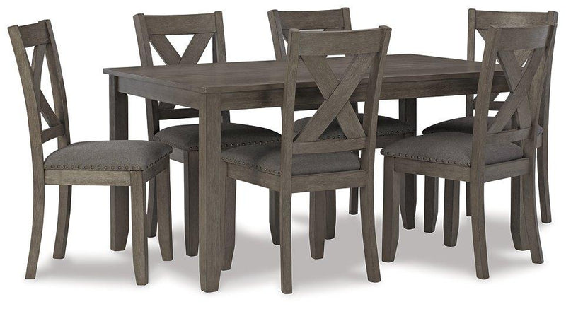 Caitbrook Dining Table and Chairs (Set of 7) - Theo's Factory Direct Mattress & Furniture (Columbus, OH)