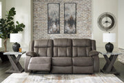 First Base Reclining Sofa - Theo's Factory Direct Mattress & Furniture (Columbus, OH)