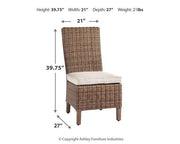 Beachcroft Outdoor Side Chair with Cushion (Set of 2) - Theo's Factory Direct Mattress & Furniture (Columbus, OH)