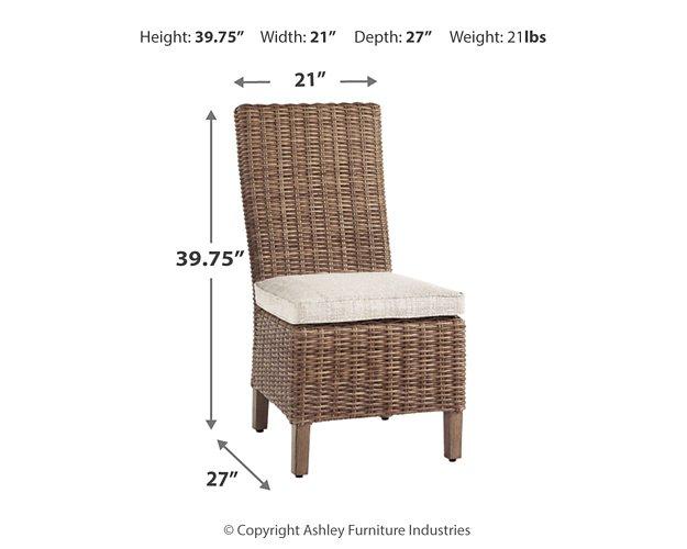 Beachcroft Outdoor Side Chair with Cushion (Set of 2) - Theo's Factory Direct Mattress & Furniture (Columbus, OH)