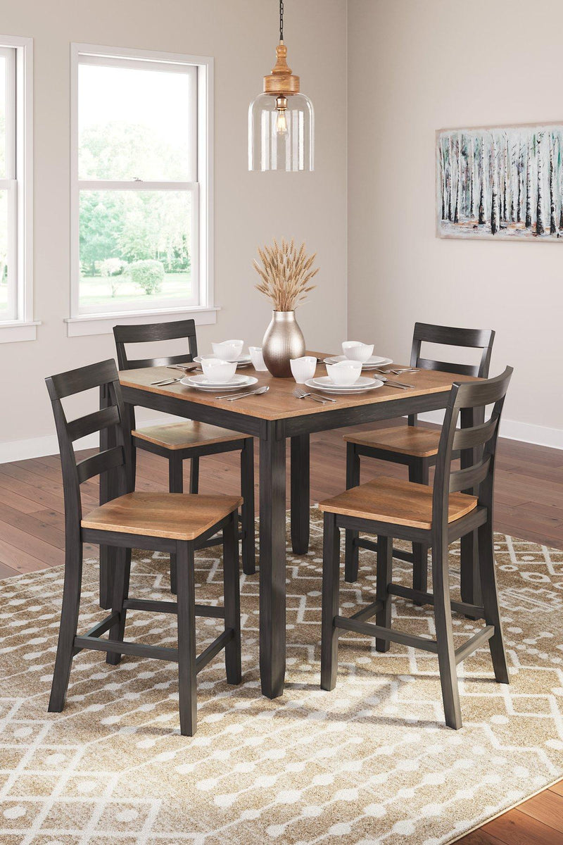 Gesthaven Counter Height Dining Table and 4 Barstools (Set of 5) - Theo's Factory Direct Mattress & Furniture (Columbus, OH)