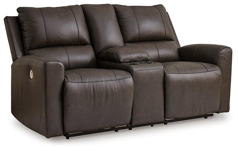 Boxmere Power Reclining Loveseat with Console - Theo's Factory Direct Mattress & Furniture (Columbus, OH)