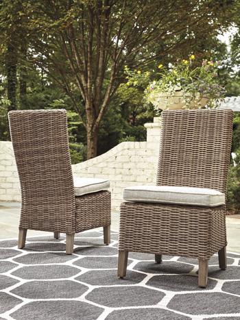 Beachcroft Outdoor Side Chair with Cushion (Set of 2) - Theo's Factory Direct Mattress & Furniture (Columbus, OH)