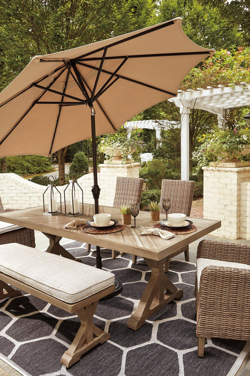 Beachcroft Outdoor Dining Set - Theo's Factory Direct Mattress & Furniture (Columbus, OH)