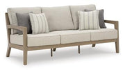Hallow Creek Outdoor Sofa with Cushion - Theo's Factory Direct Mattress & Furniture (Columbus, OH)