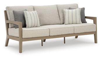Hallow Creek Outdoor Sofa with Cushion - Theo's Factory Direct Mattress & Furniture (Columbus, OH)