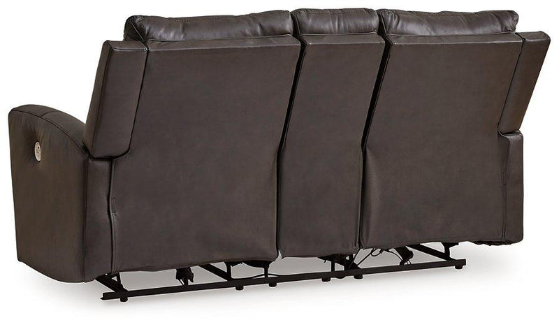 Boxmere Power Reclining Loveseat with Console - Theo's Factory Direct Mattress & Furniture (Columbus, OH)