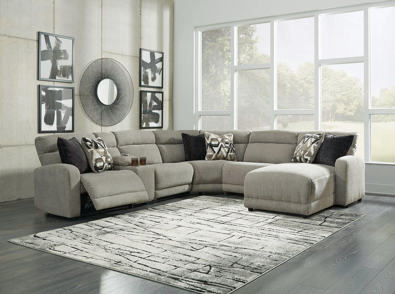 Colleyville Power Reclining Sectional with Chaise - Theo's Factory Direct Mattress & Furniture (Columbus, OH)