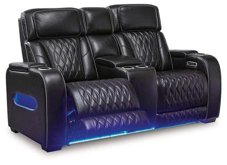 Boyington Power Reclining Loveseat with Console - Theo's Factory Direct Mattress & Furniture (Columbus, OH)