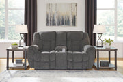 Foreside Reclining Loveseat with Console - Theo's Factory Direct Mattress & Furniture (Columbus, OH)