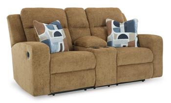 Kanlow Reclining Loveseat with Console - Theo's Factory Direct Mattress & Furniture (Columbus, OH)