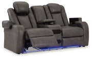 Fyne-Dyme Power Reclining Loveseat with Console - Theo's Factory Direct Mattress & Furniture (Columbus, OH)