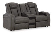 Fyne-Dyme Power Reclining Loveseat with Console - Theo's Factory Direct Mattress & Furniture (Columbus, OH)