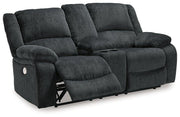 Draycoll Power Reclining Loveseat with Console - Theo's Factory Direct Mattress & Furniture (Columbus, OH)