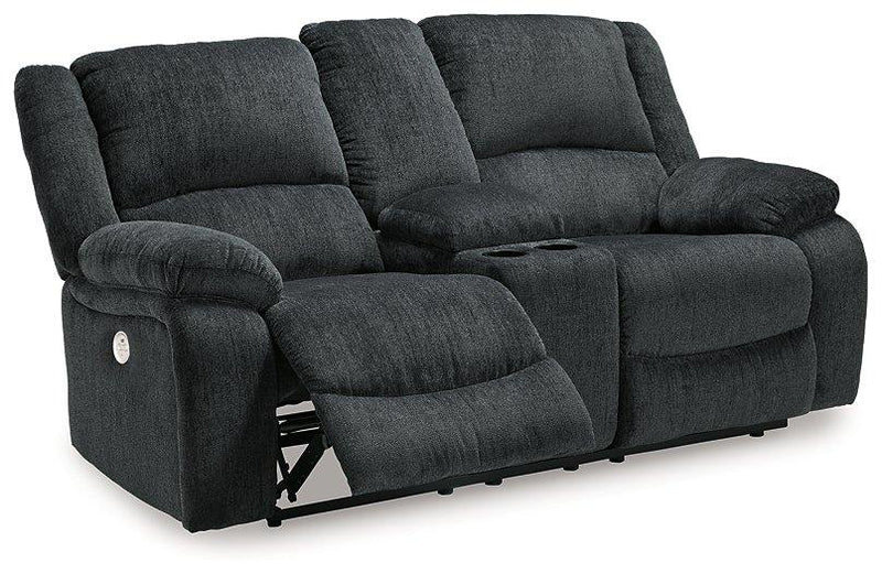 Draycoll Power Reclining Loveseat with Console - Theo's Factory Direct Mattress & Furniture (Columbus, OH)
