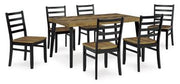 Blondon Dining Table and 6 Chairs (Set of 7) - Theo's Factory Direct Mattress & Furniture (Columbus, OH)