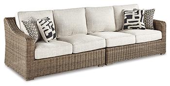 Beachcroft 2-Piece Outdoor Loveseat with Cushion - Theo's Factory Direct Mattress & Furniture (Columbus, OH)