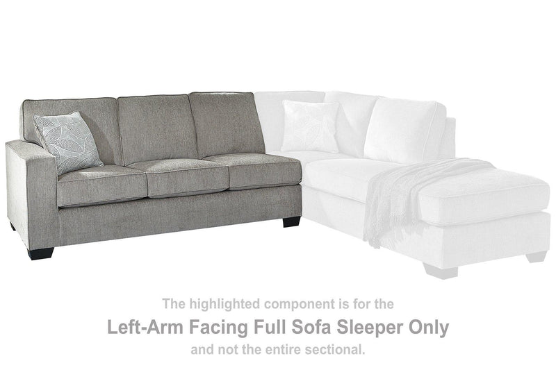 Altari Sleeper Sectional with Chaise - Theo's Factory Direct Mattress & Furniture (Columbus, OH)