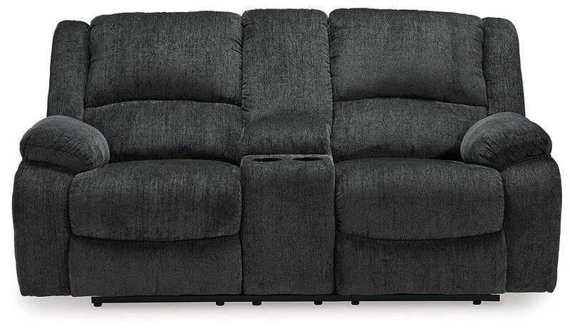 Draycoll Power Reclining Loveseat with Console - Theo's Factory Direct Mattress & Furniture (Columbus, OH)