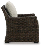 Brook Ranch Outdoor Lounge Chair with Cushion - Theo's Factory Direct Mattress & Furniture (Columbus, OH)