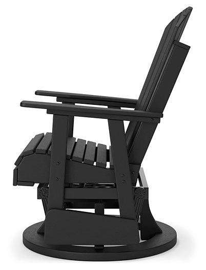 Hyland wave Outdoor Swivel Glider Chair - Theo's Factory Direct Mattress & Furniture (Columbus, OH)