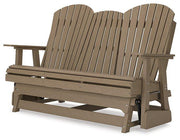 Hyland wave Outdoor Glider Loveseat - Theo's Factory Direct Mattress & Furniture (Columbus, OH)