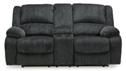 Draycoll Power Reclining Loveseat with Console - Theo's Factory Direct Mattress & Furniture (Columbus, OH)