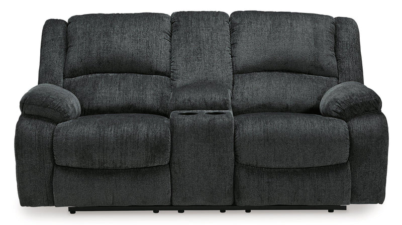 Draycoll Power Reclining Loveseat with Console - Theo's Factory Direct Mattress & Furniture (Columbus, OH)