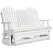 Hyland wave Outdoor Glider Loveseat - Theo's Factory Direct Mattress & Furniture (Columbus, OH)