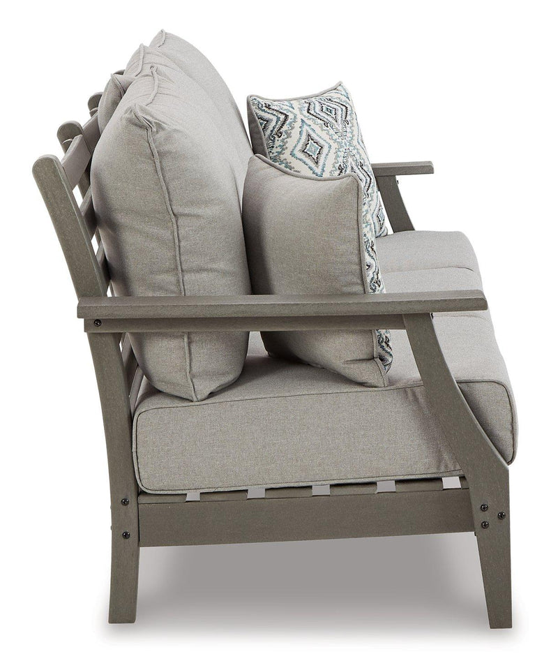 Visola Outdoor Sofa and Loveseat Set - Theo's Factory Direct Mattress & Furniture (Columbus, OH)