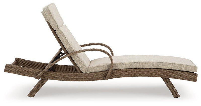 Beachcroft Outdoor Chaise Lounge with Cushion - Theo's Factory Direct Mattress & Furniture (Columbus, OH)